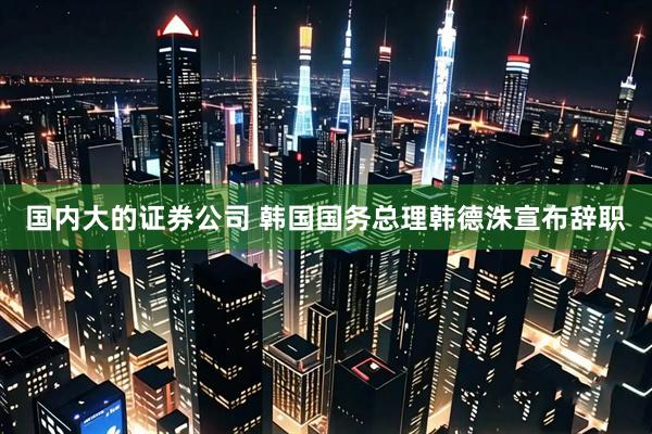 国内大的证券公司 韩国国务总理韩德洙宣布辞职